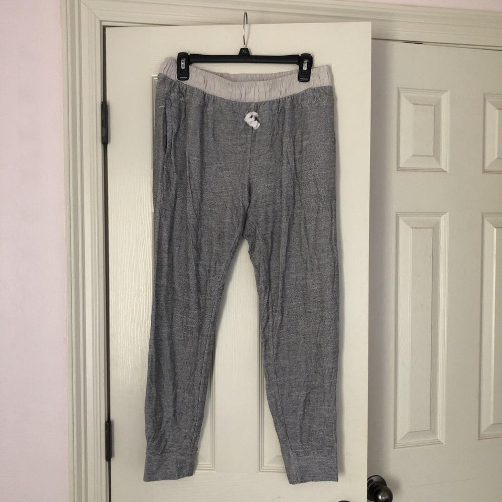 Fabletics Women's Medium Jogger‎ Pants Gray Pull On Drawstring Athletic Pockets